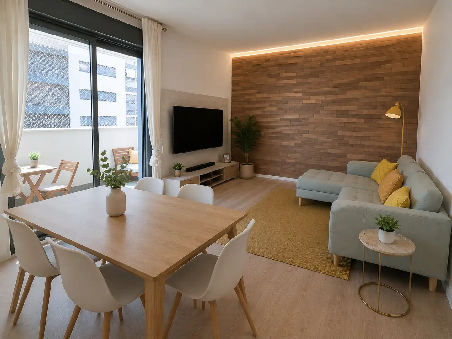 Wohnzimmer von Wohnung zum Verkauf in Badalona mit Klimaanlage, Heizung und Parkett