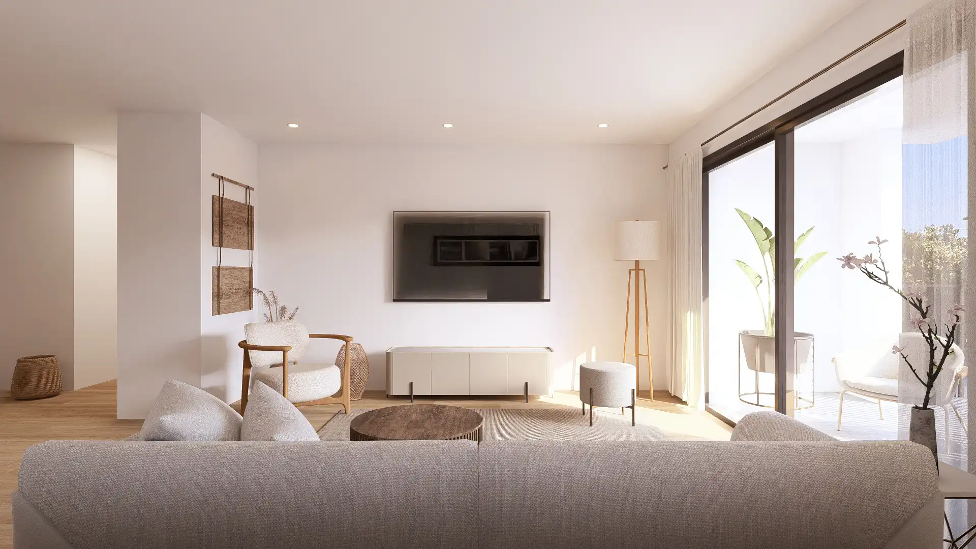 Living room of Flat for sale in La Garriga  with Air Conditioner, Heating and Parquet flooring
