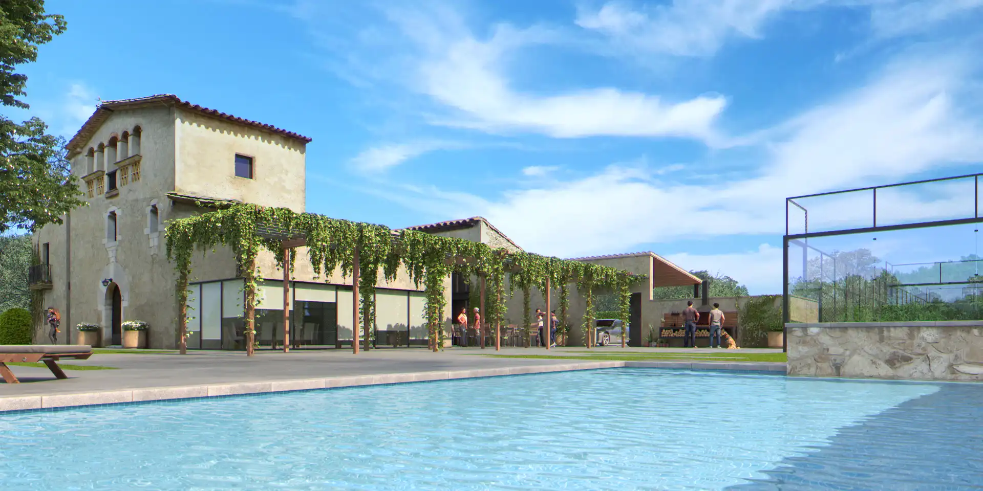 Piscina de Finca rústica en venta en Vilobí d'Onyar con Jardín privado