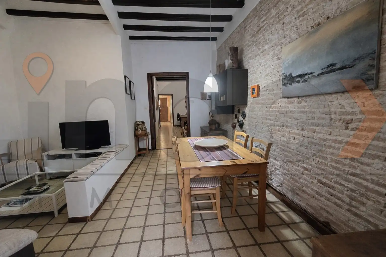Sala de estar de Piso en venta en Barcelona con Aire acondicionado, Calefacción y Terraza