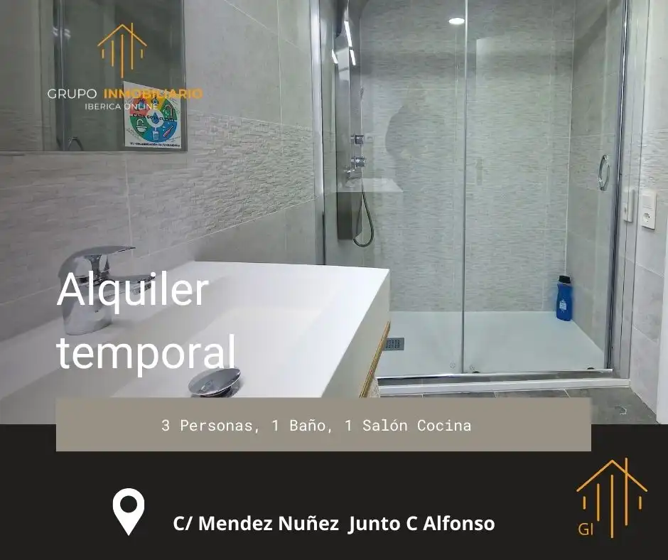 Bany de Apartament de lloguer en Zaragoza amb Calefacció, Moblat i Forn