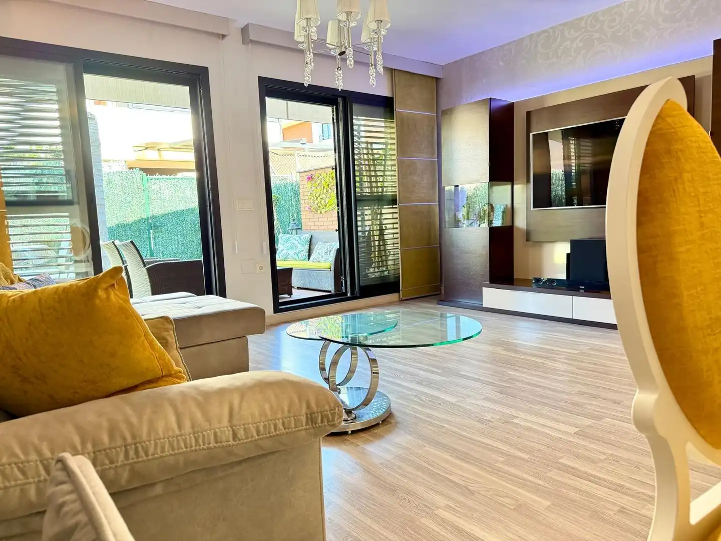 Living room of Detached homes for sale in Molina de Segura  with Air Conditioner, Private garden and Community pool