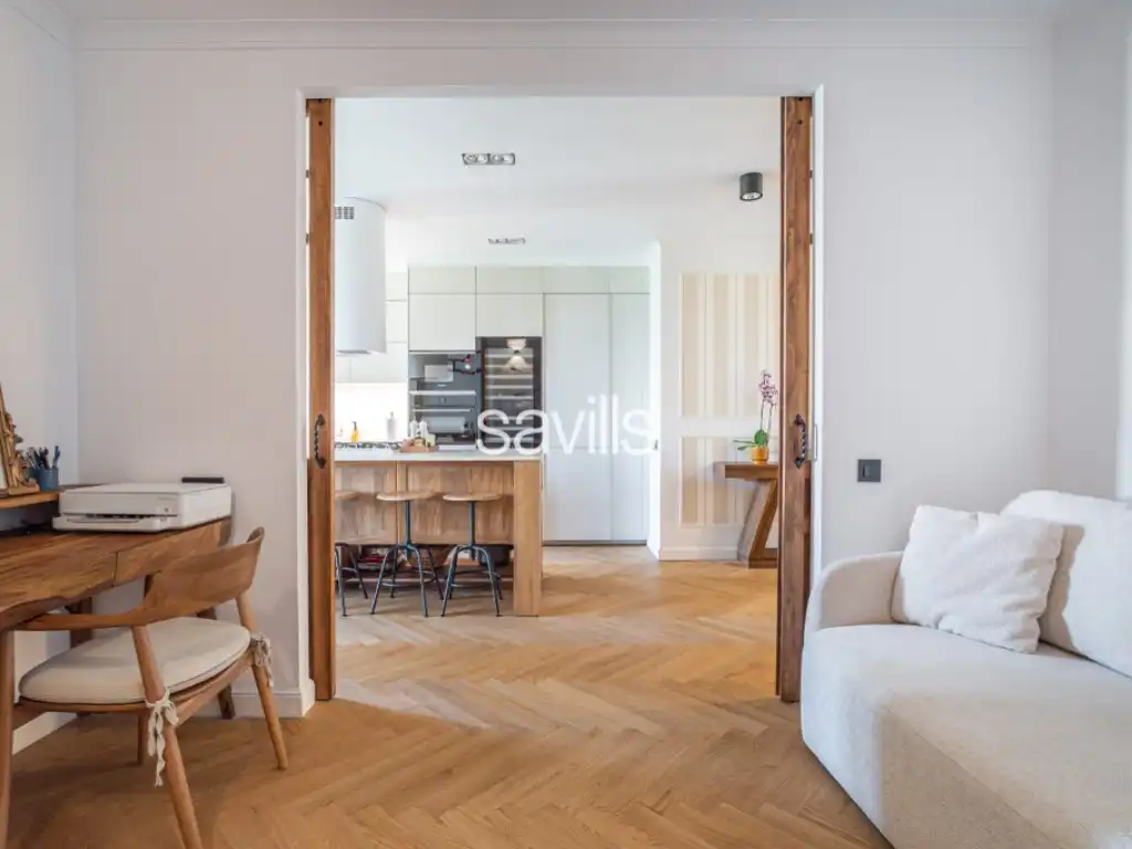 Sala d'estar de Apartament en venda en Barcelona amb Aire condicionat, Terrassa i Forn