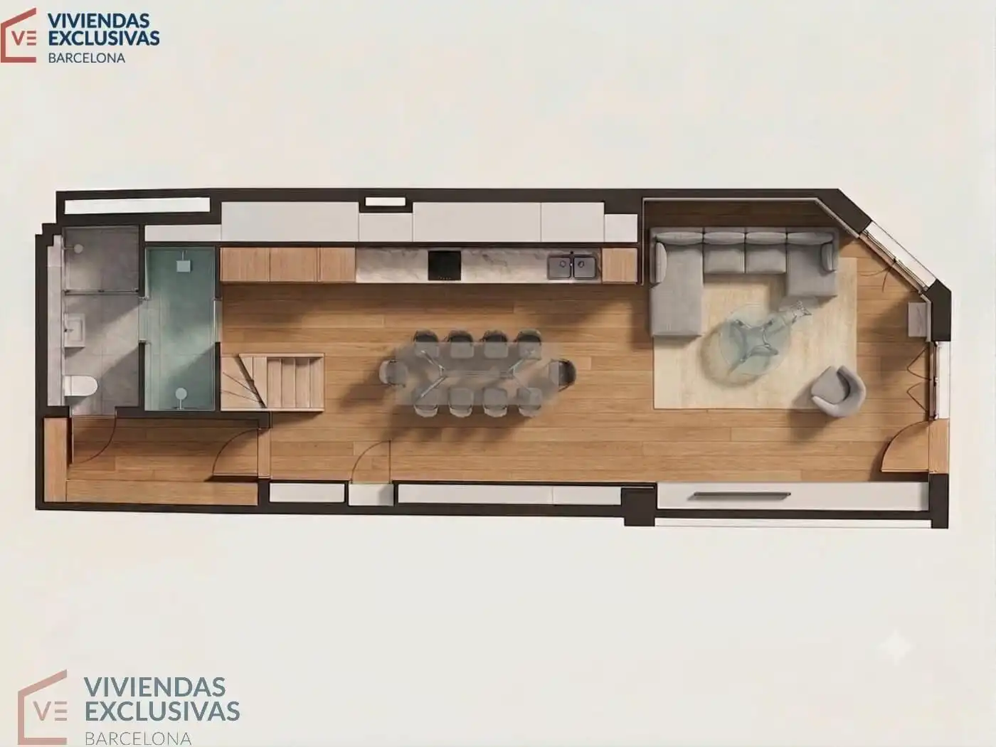 Dúplex en venta en Barcelona con Parquet, Balcón y Alarma