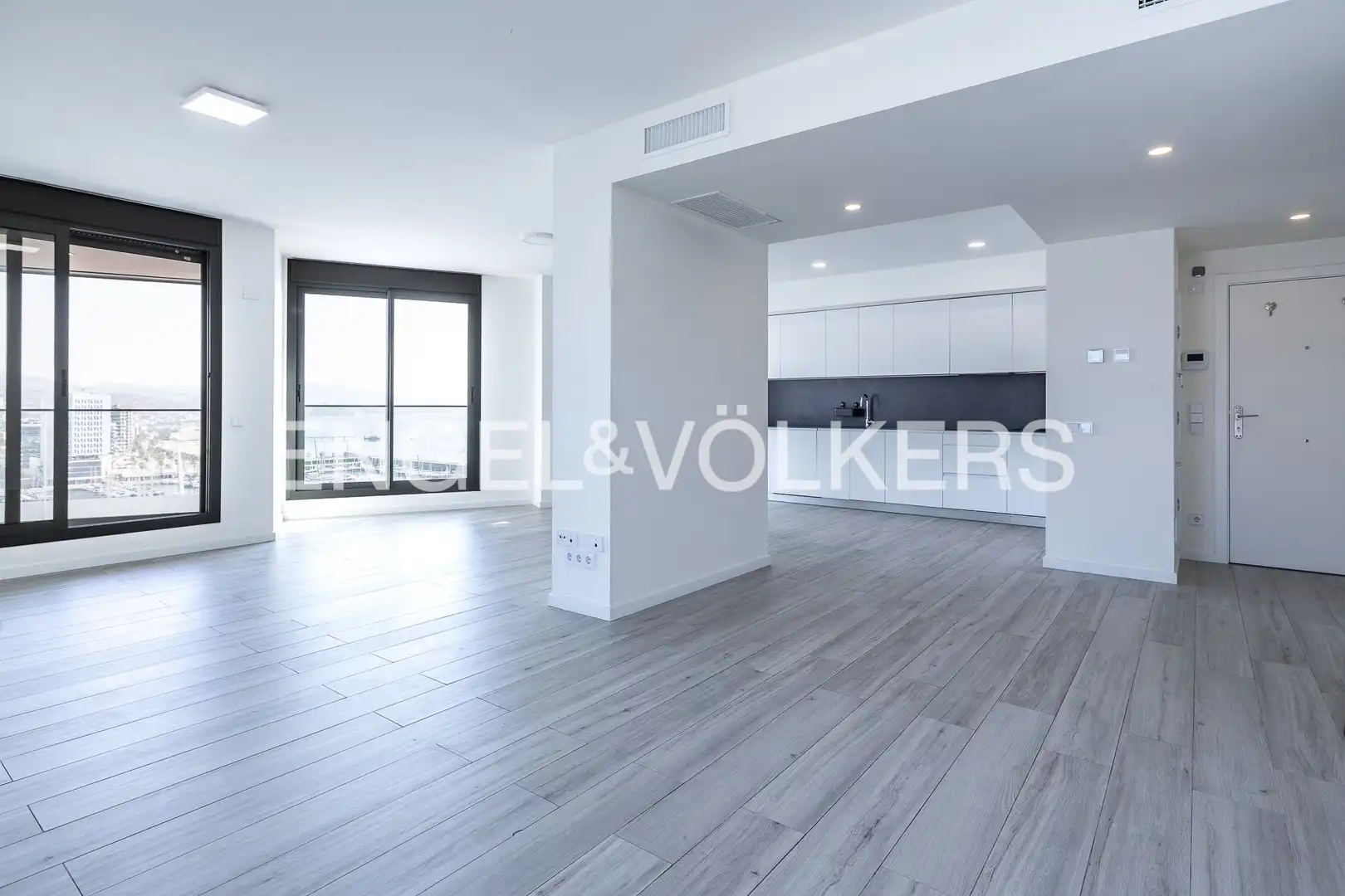 Sala d'estar de Àtic en venda en Badalona amb Aire condicionat, Calefacció i Parquet