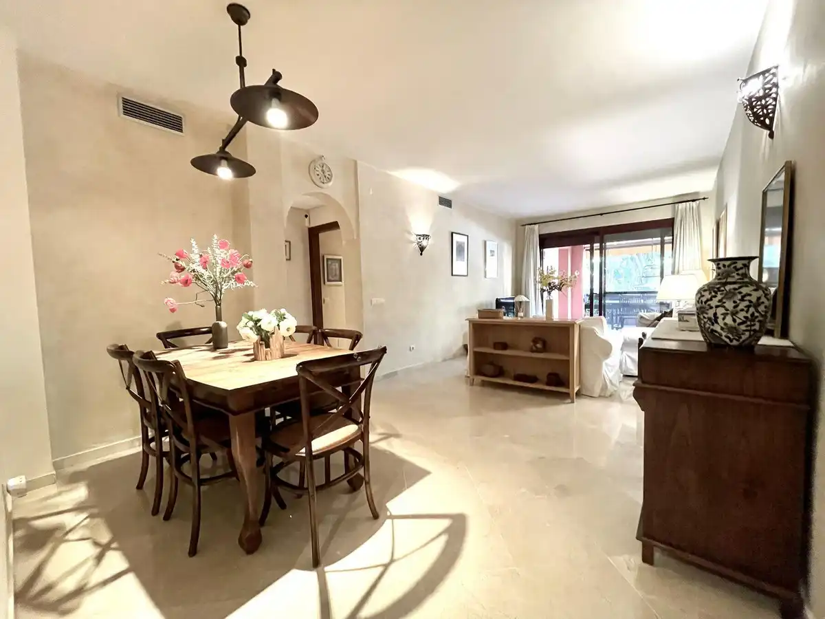 Dining room of Flat for sale in Marbella  with Air Conditioner, Terrace and Storage room