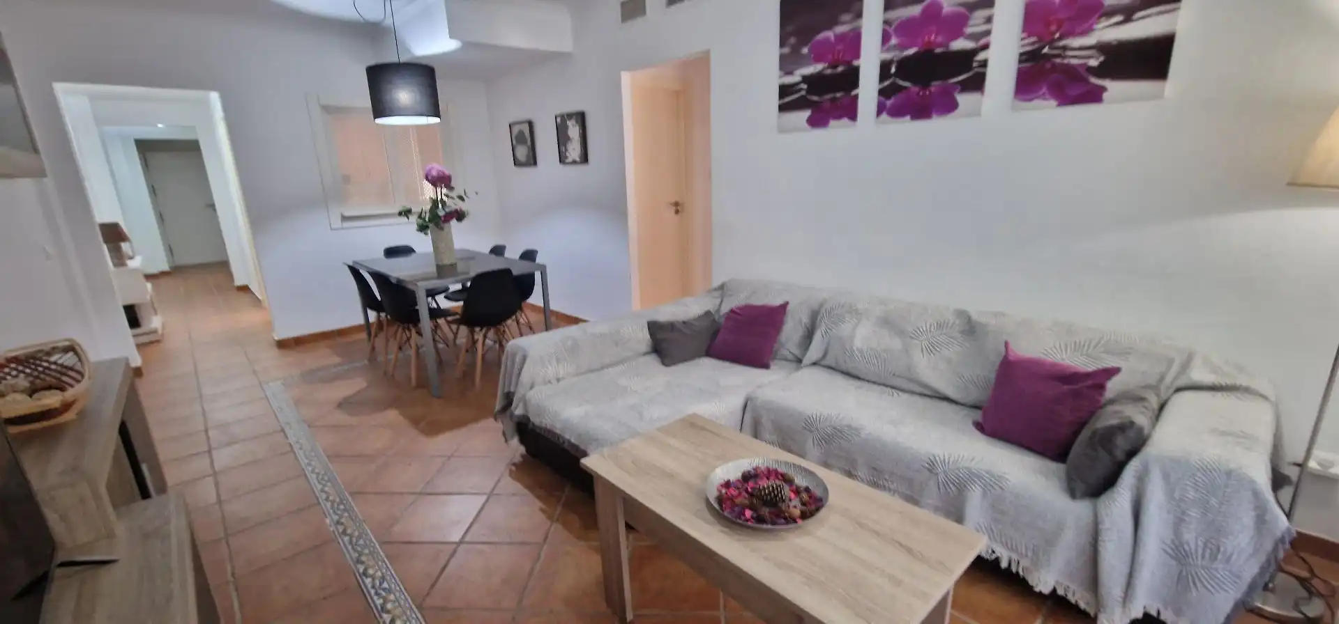 Sala d'estar de Apartament en venda en Mojácar amb Aire condicionat, Calefacció i Jardí privat