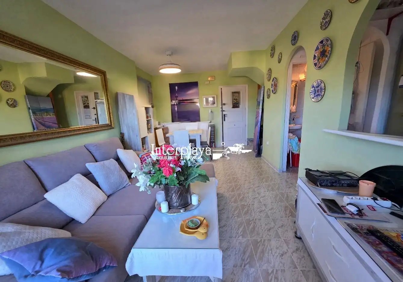 Wohnzimmer von Maisonette zum Verkauf in La Manga del Mar Menor mit Klimaanlage, Möbliert und Gemeinschaftspool