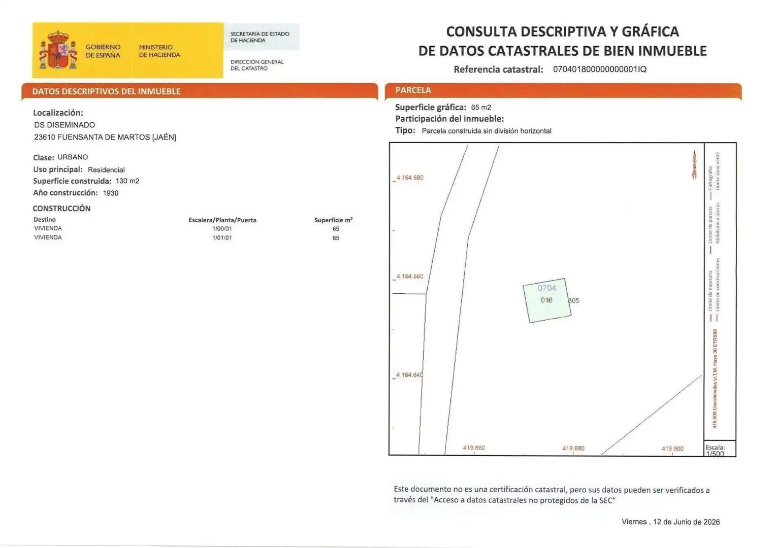 Terrenys i solars en venda a Fuensanta de Martos