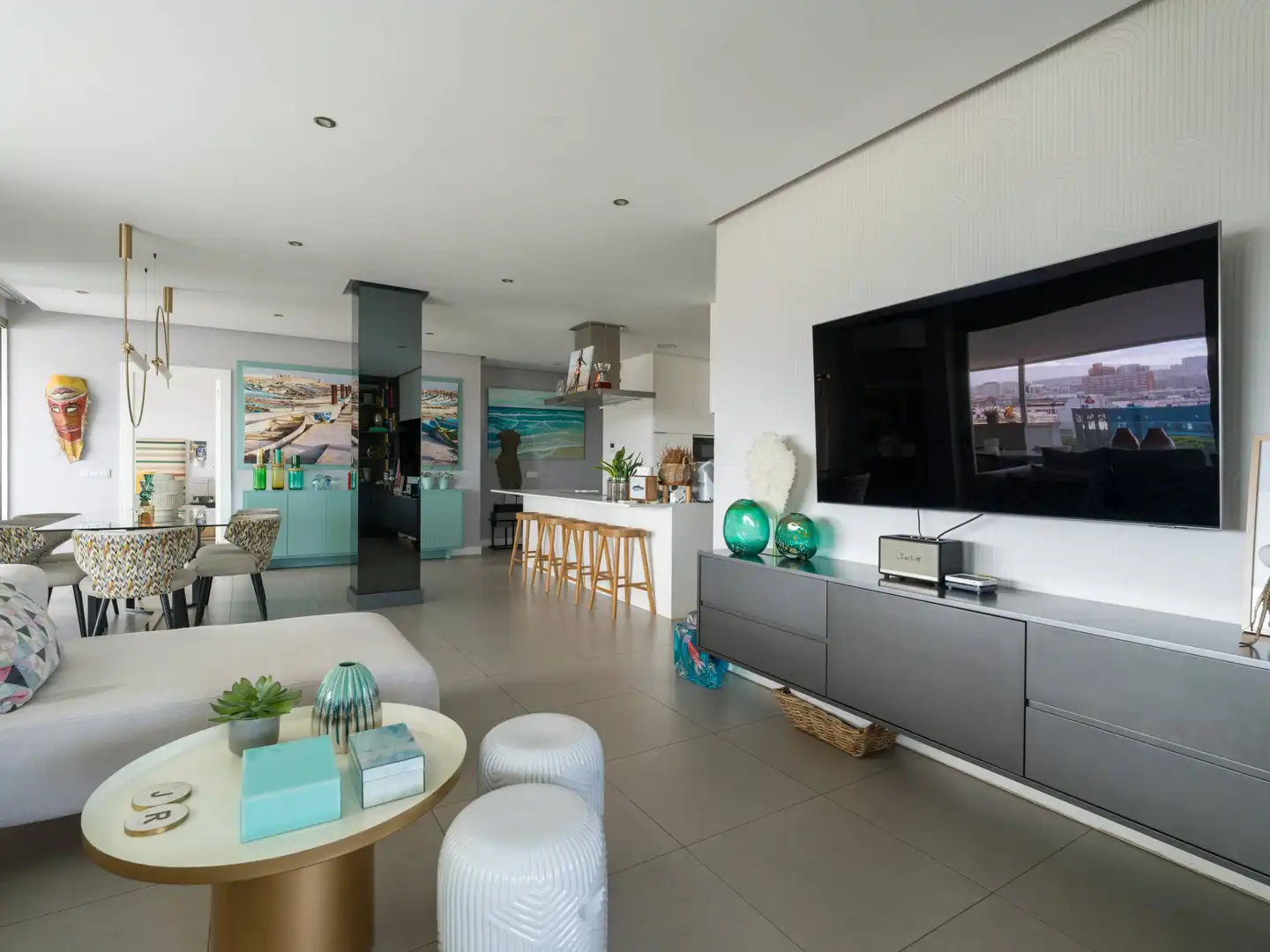 Sala de estar de Ático en venta en Las Palmas de Gran Canaria con Aire acondicionado, Terraza y Trastero
