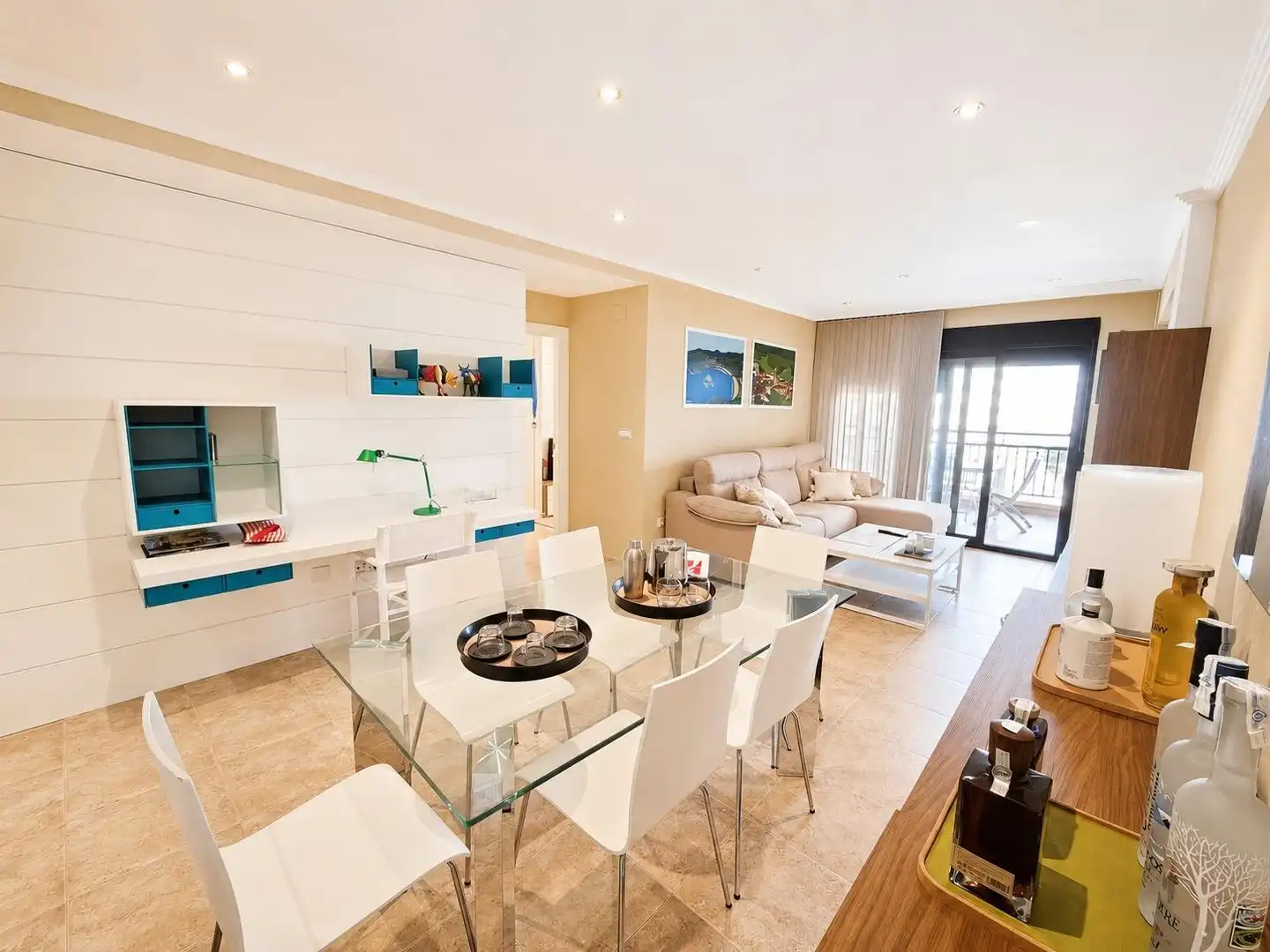 Wohnzimmer von Wohnung zum Verkauf in Elche / Elx mit Klimaanlage, Terrasse und Balkon
