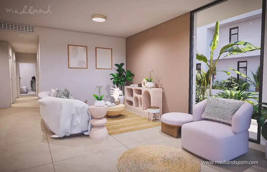 Sala d'estar de Apartament en venda en Cartagena amb Terrassa, Traster i Piscina comunitària