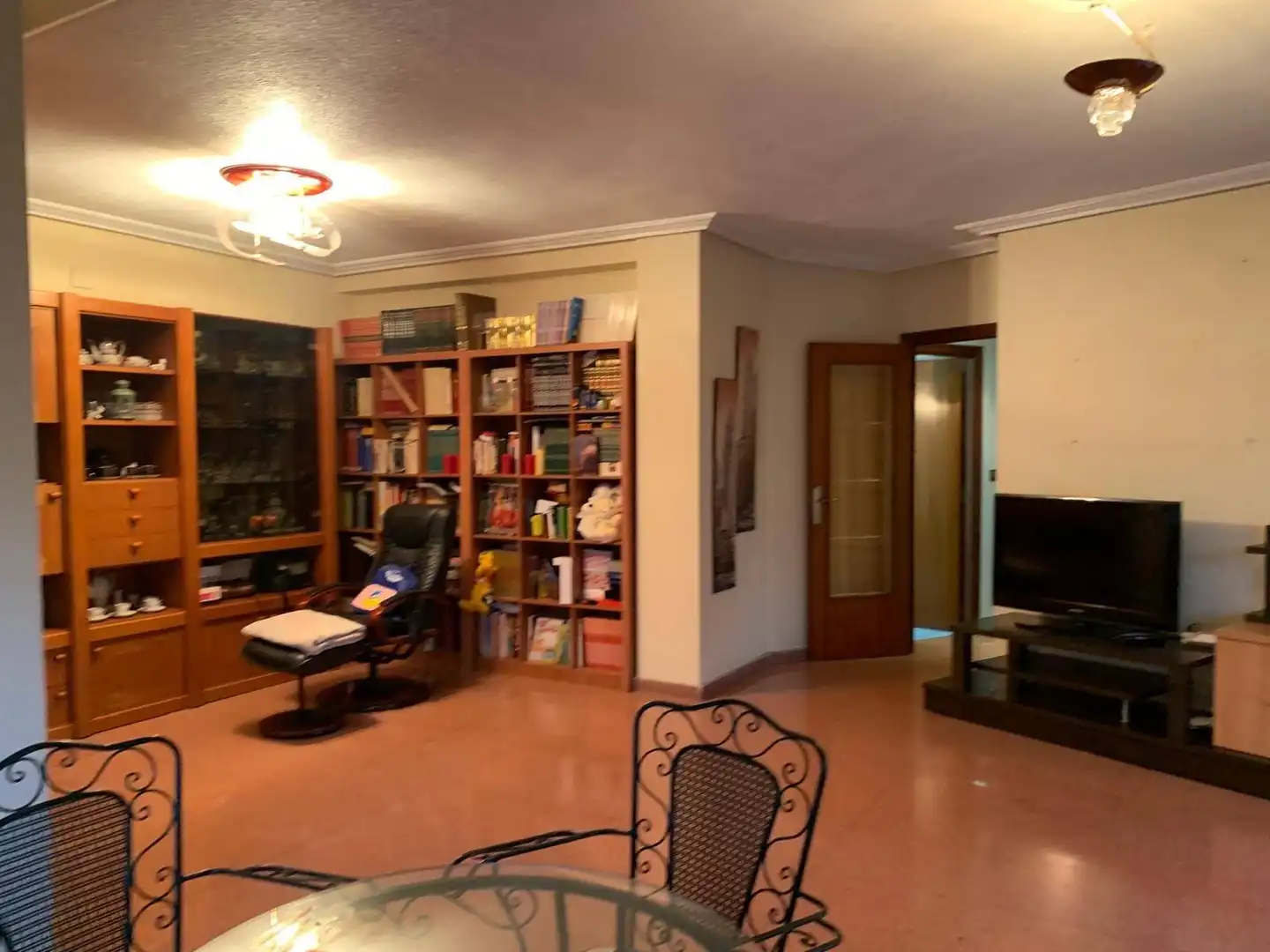 Sala d'estar de Pis en venda en Elche / Elx amb Aire condicionat, Jardí privat i Terrassa