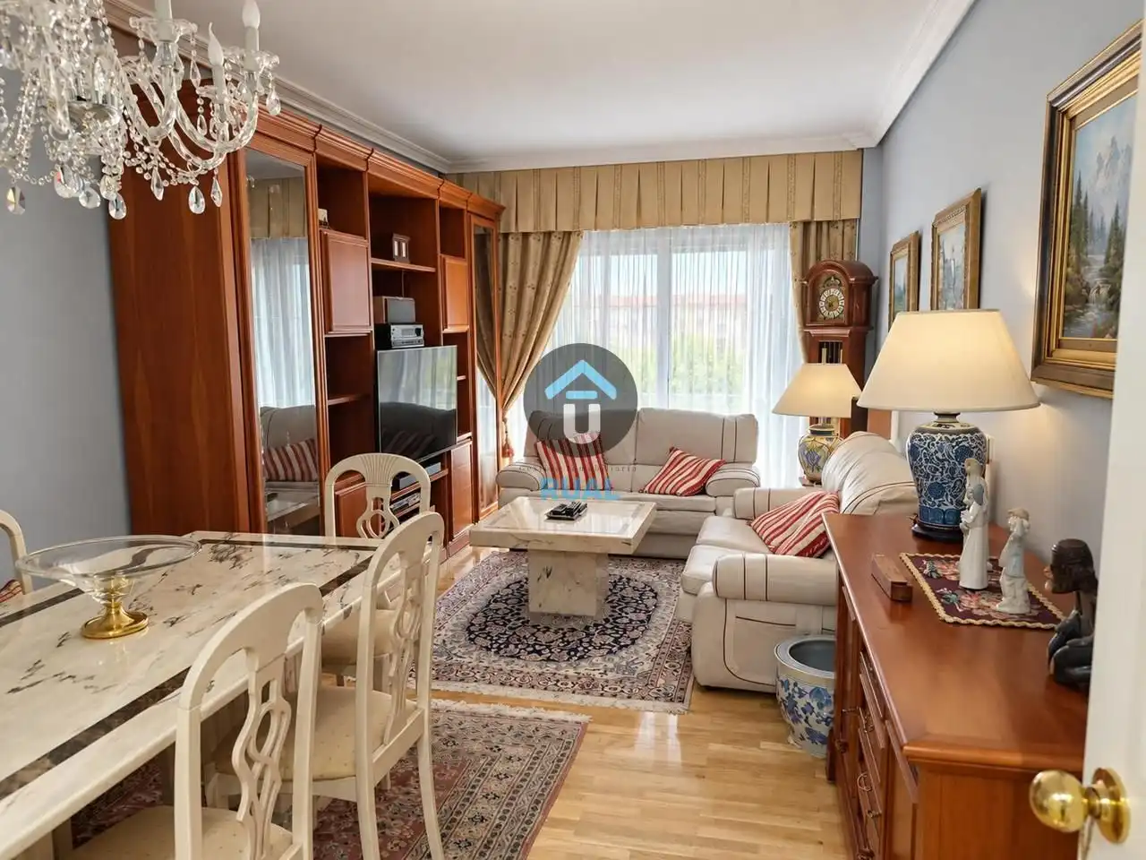 Wohnzimmer von Wohnung zur Miete in Madrid mit Klimaanlage, Heizung und Parkett