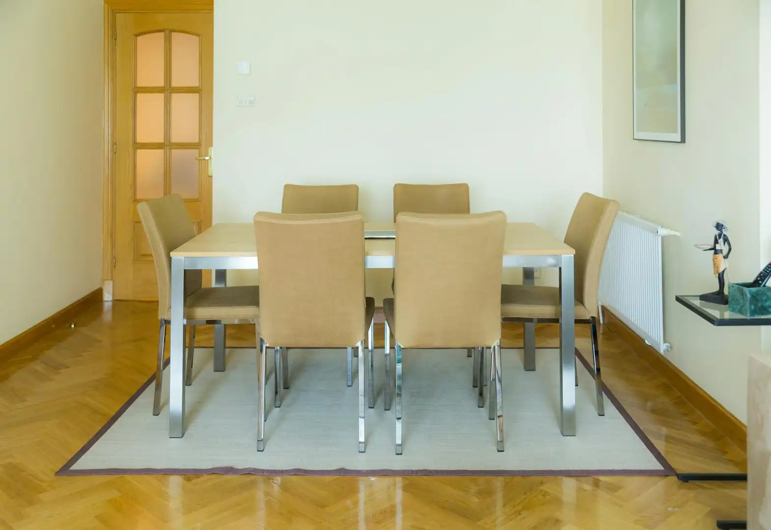 Esszimmer von Wohnung zur Miete in Madrid mit Klimaanlage, Heizung und Privatgarten