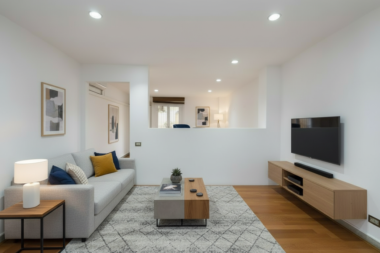 Sala d'estar de Pis en venda en L'Hospitalet de Llobregat amb Terrassa