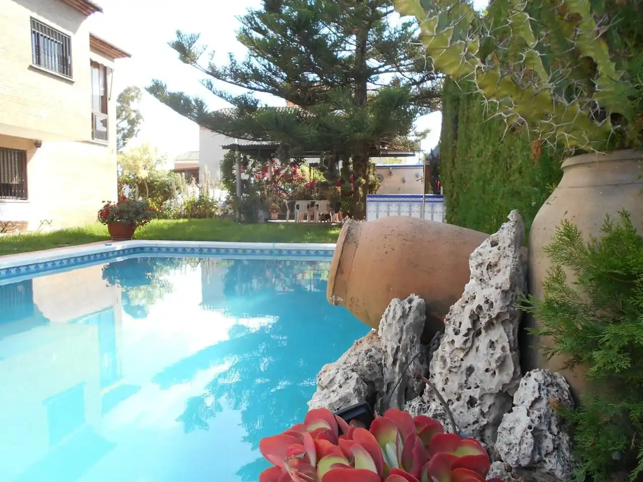 Swimming pool of Houses for sale in Burriana / Borriana  with Air Conditioner, Private garden and Terrace