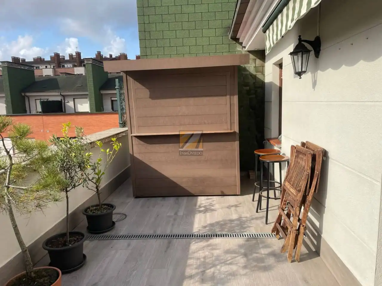 Terraza de Ático de alquiler en Oviedo  con Calefacción, Parquet y Terraza