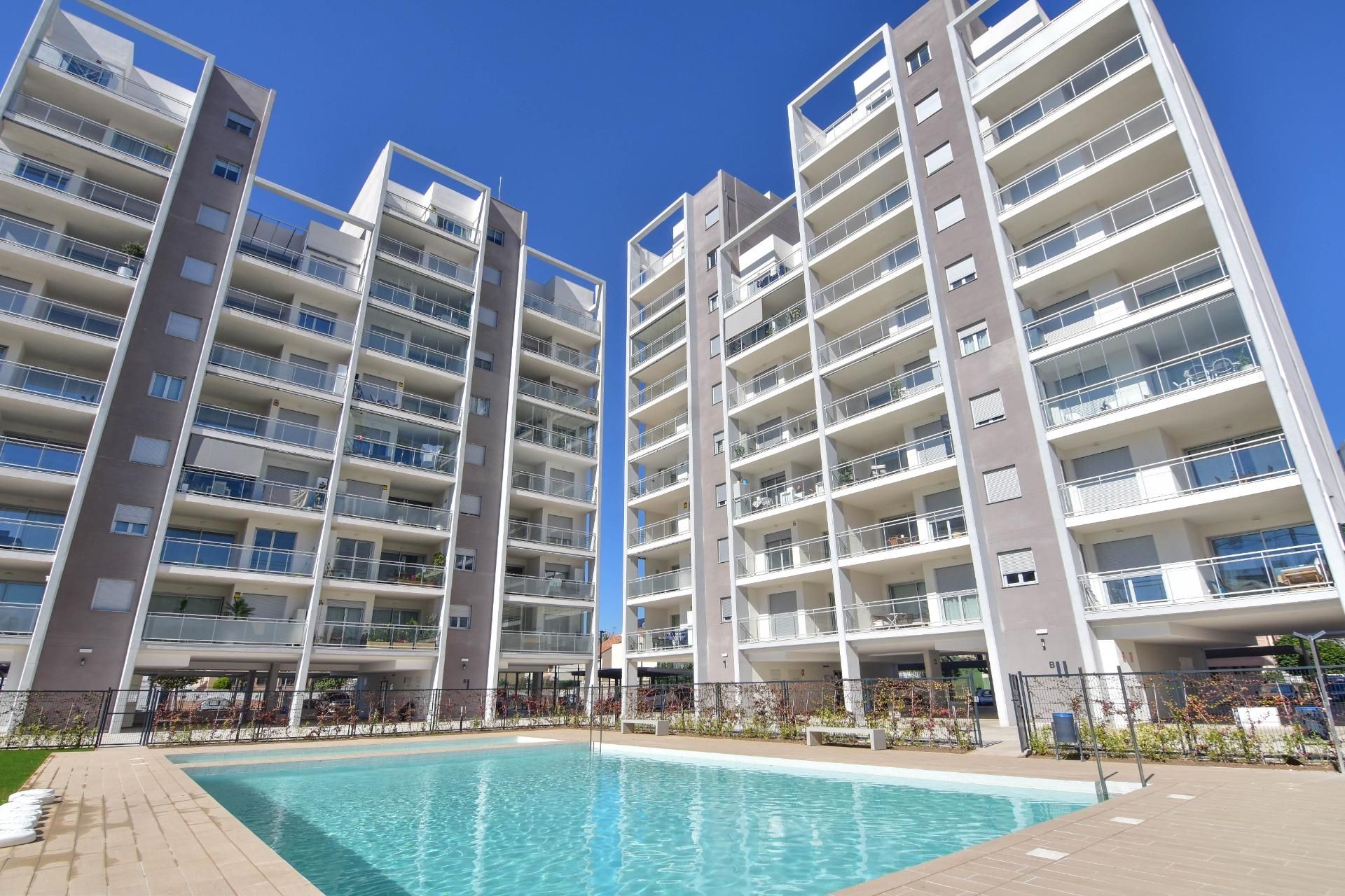 Swimming pool of Flat for rent in La Pobla de Farnals  with Air Conditioner, Terrace and Furnished