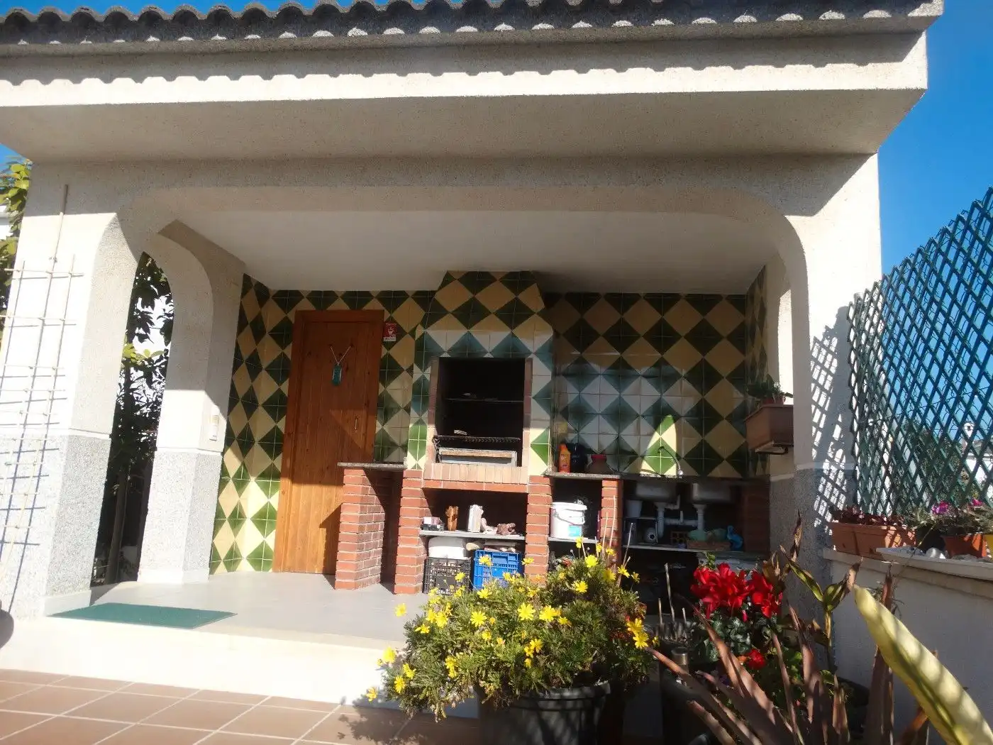 Garden of Houses for sale in Calafell  with Air Conditioner, Storage room and Swimming Pool