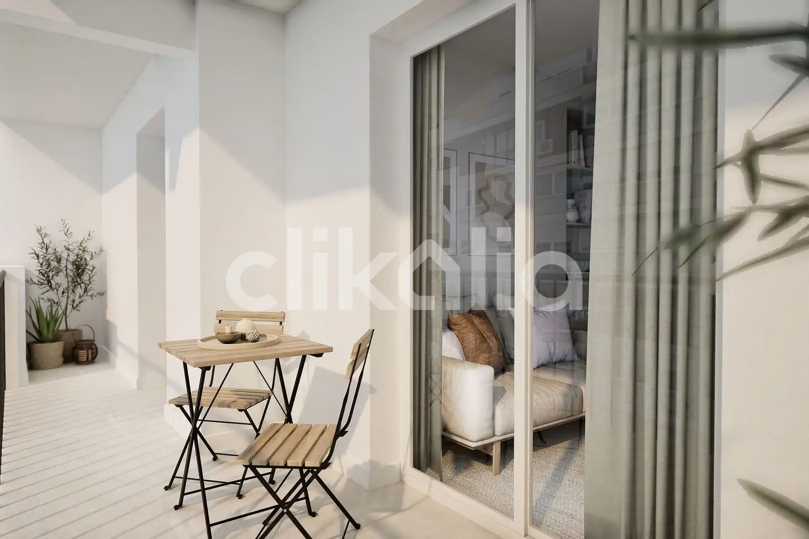 Balcony of Flat for sale in Madrid  with Air Conditioner, Heating and Terrace