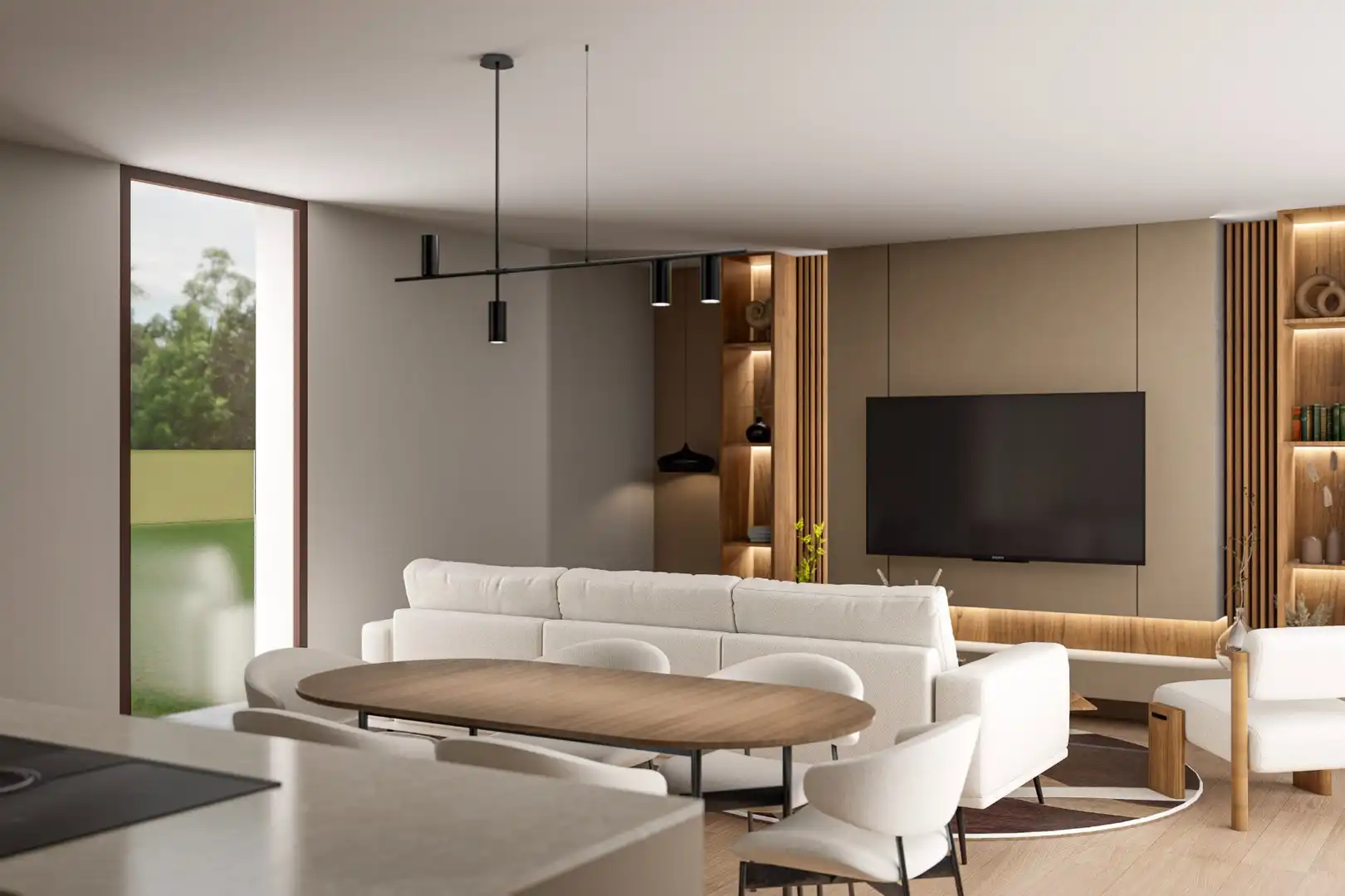 Sala de estar de Casa o chalet en venta en Sax con Aire acondicionado, Calefacción y Piscina