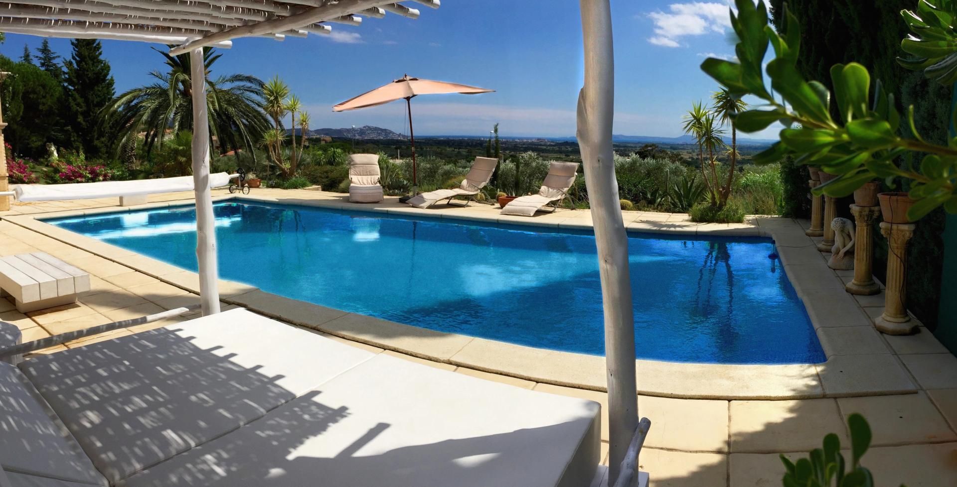 Schwimmbecken von Country house zum verkauf in Pau mit Klimaanlage, Terrasse und Schwimmbad