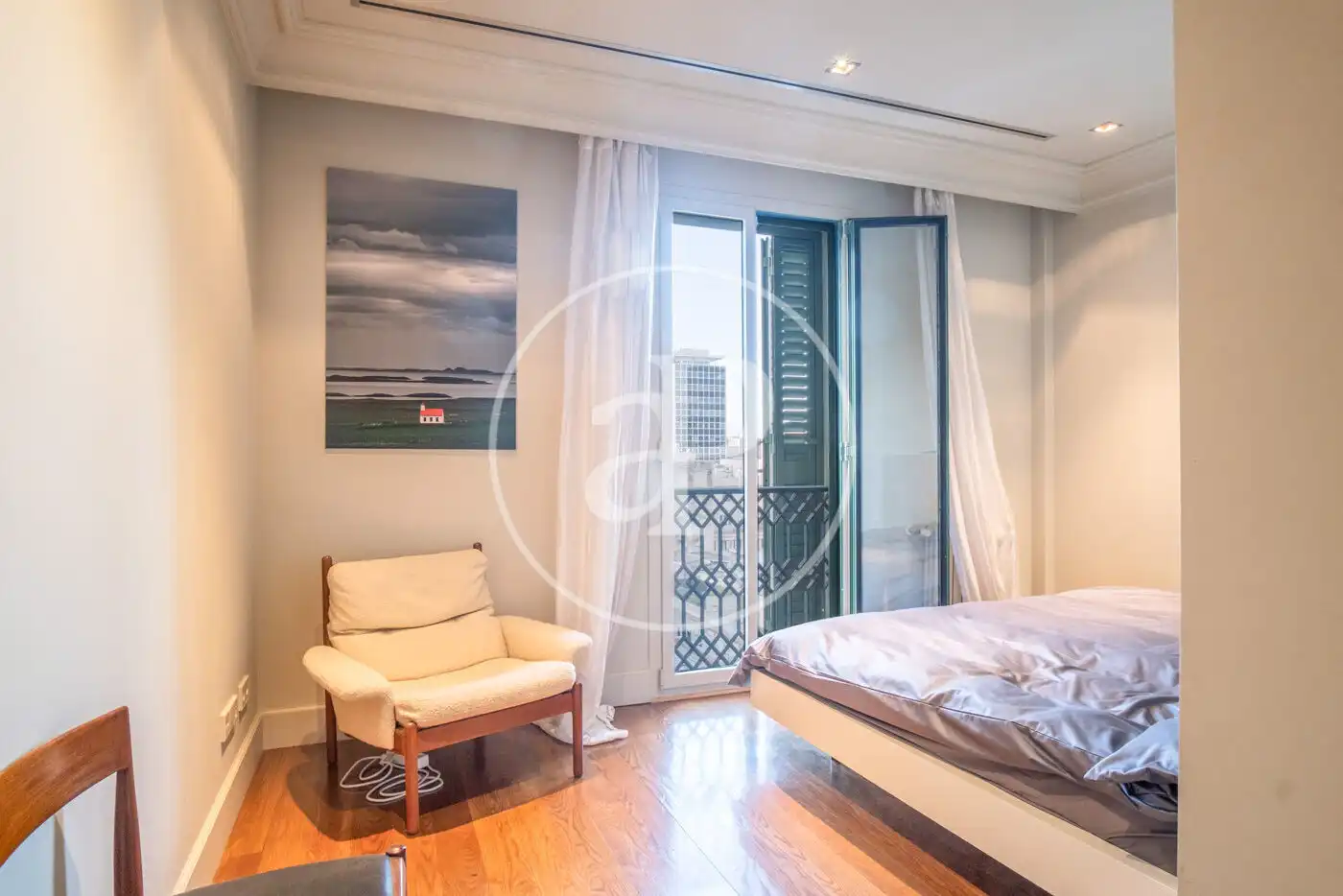 Schlafzimmer von Wohnung zur Miete in Barcelona mit Klimaanlage, Heizung und Möbliert