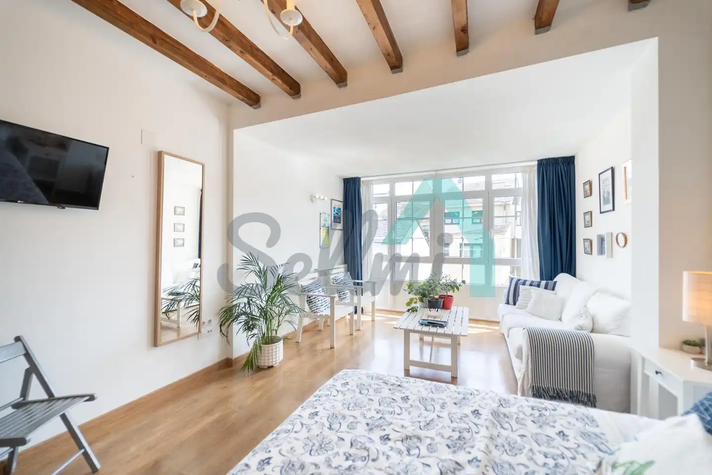 Sala de estar de Casa adosada en venta en Ribadeo con Calefacción, Jardín privado y Terraza