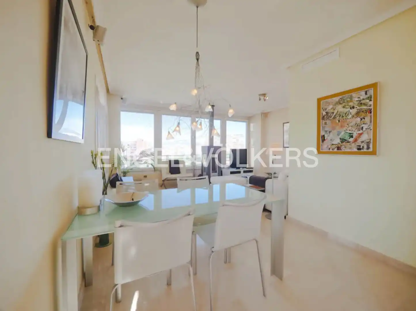 Esszimmer von Dachboden zum Verkauf in Alicante / Alacant mit Klimaanlage, Heizung und Terrasse