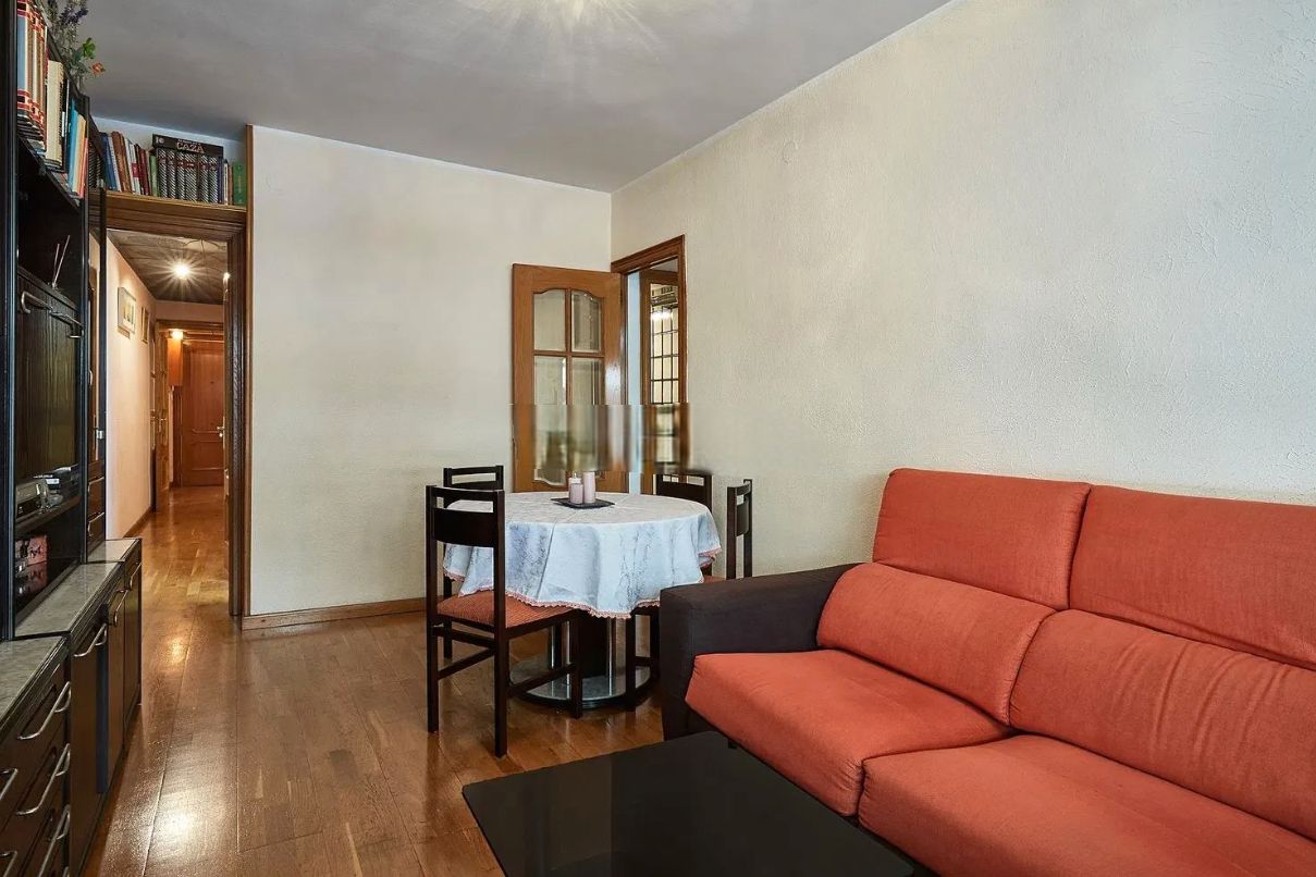 Living room of Flat for sale in  Barcelona Capital  with Parquet flooring and Furnished
