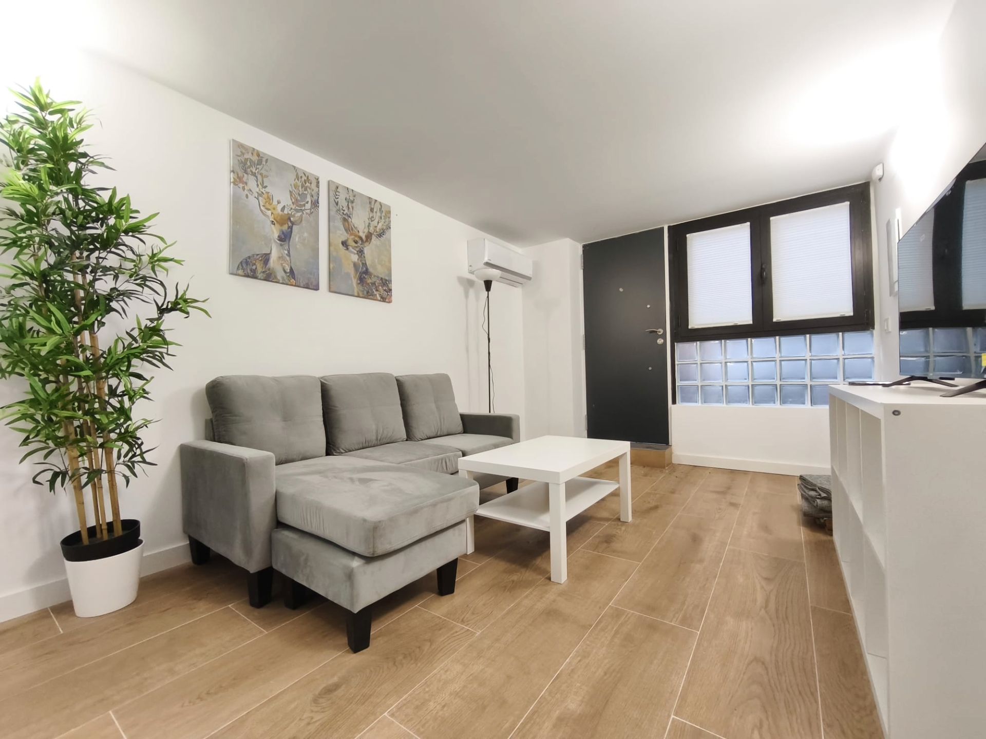 Sala d'estar de Pis de lloguer en  Madrid Capital amb Aire condicionat, Calefacció i Moblat