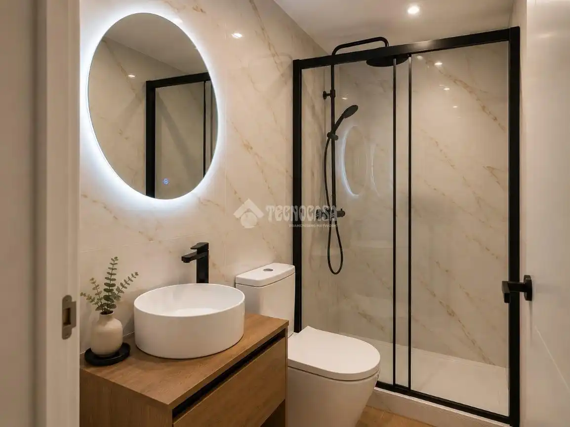 Badezimmer von Wohnung zum Verkauf in Madrid mit Klimaanlage, Balkon und Alarm