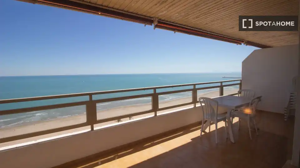 Terraza de Piso de alquiler en Cullera con Aire acondicionado, Calefacción y Amueblado