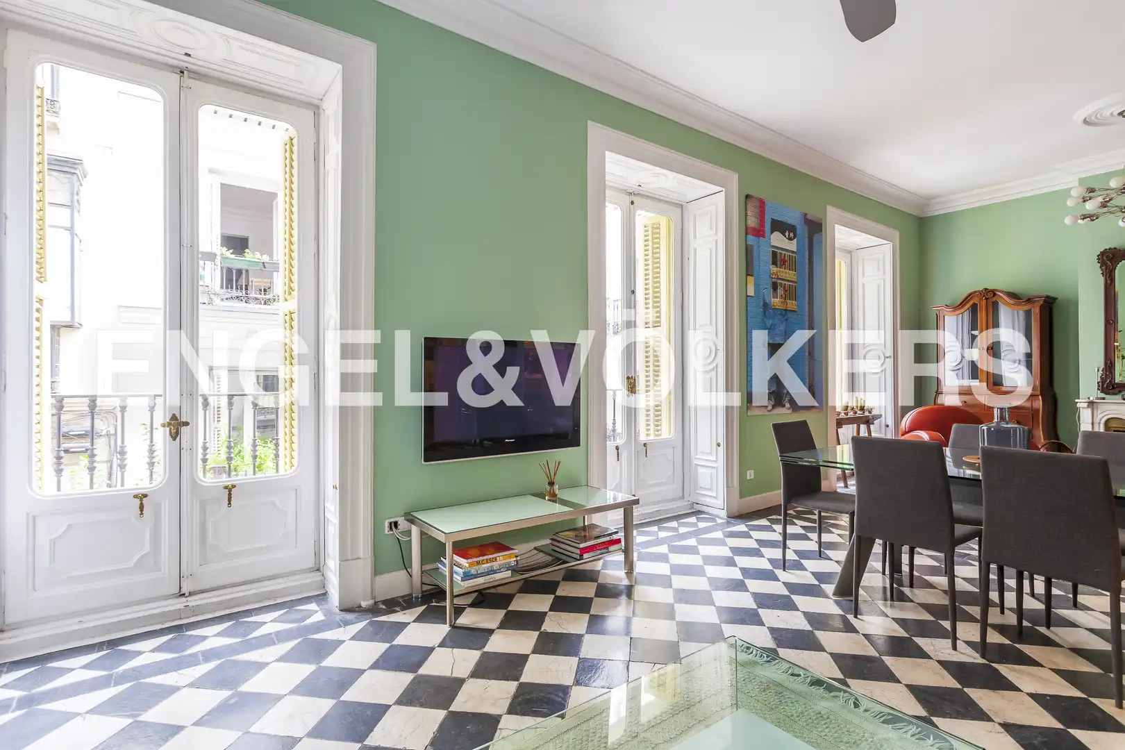 Sala de estar de Piso de alquiler en Madrid con Aire acondicionado, Calefacción y Parquet