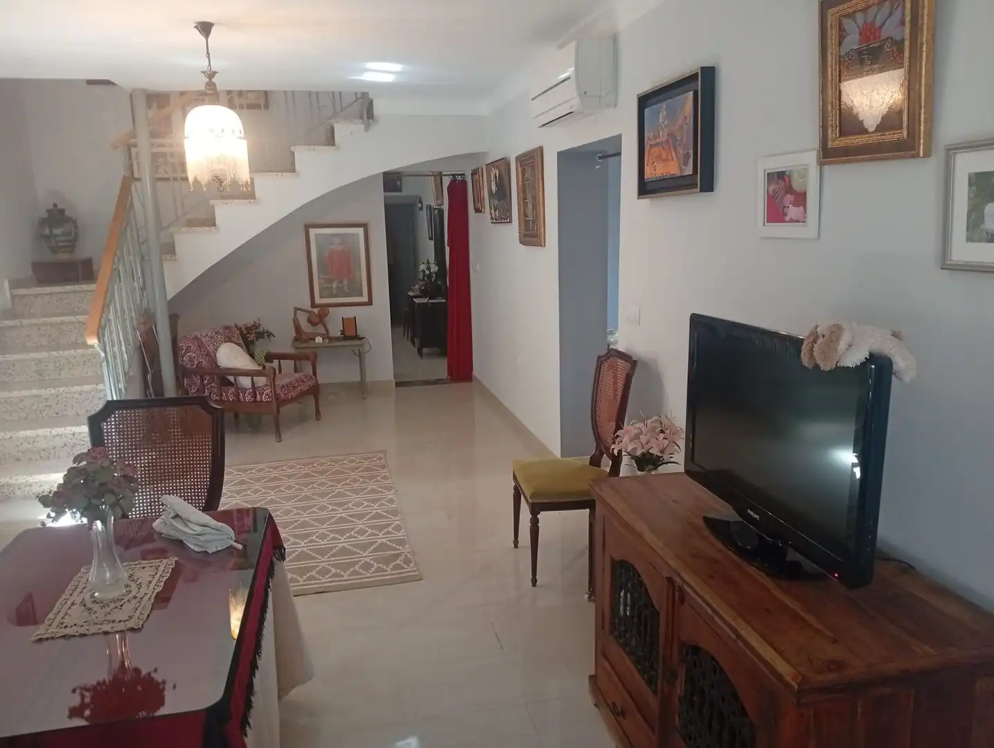 Sala de estar de Finca rústica en venta en Mollina con Aire acondicionado, Calefacción y Jardín privado