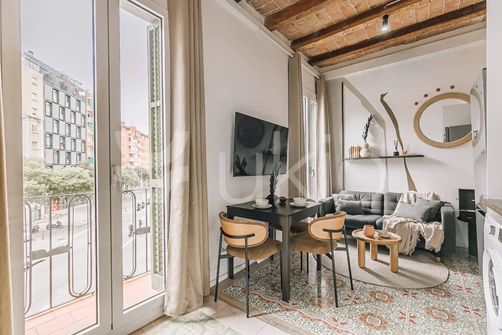 Wohnzimmer von Wohnungen zur Miete in Barcelona mit Klimaanlage, Heizung und Möbliert