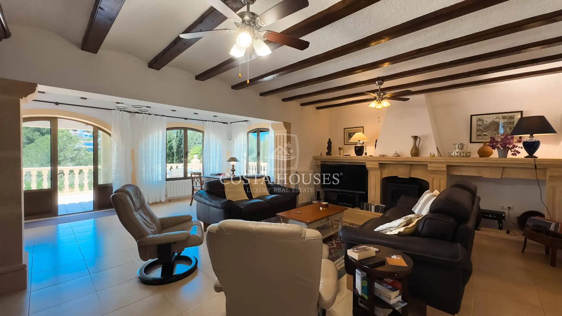 Living room of Houses for sale in Jávea / Xàbia  with Air Conditioner, Private garden and Terrace