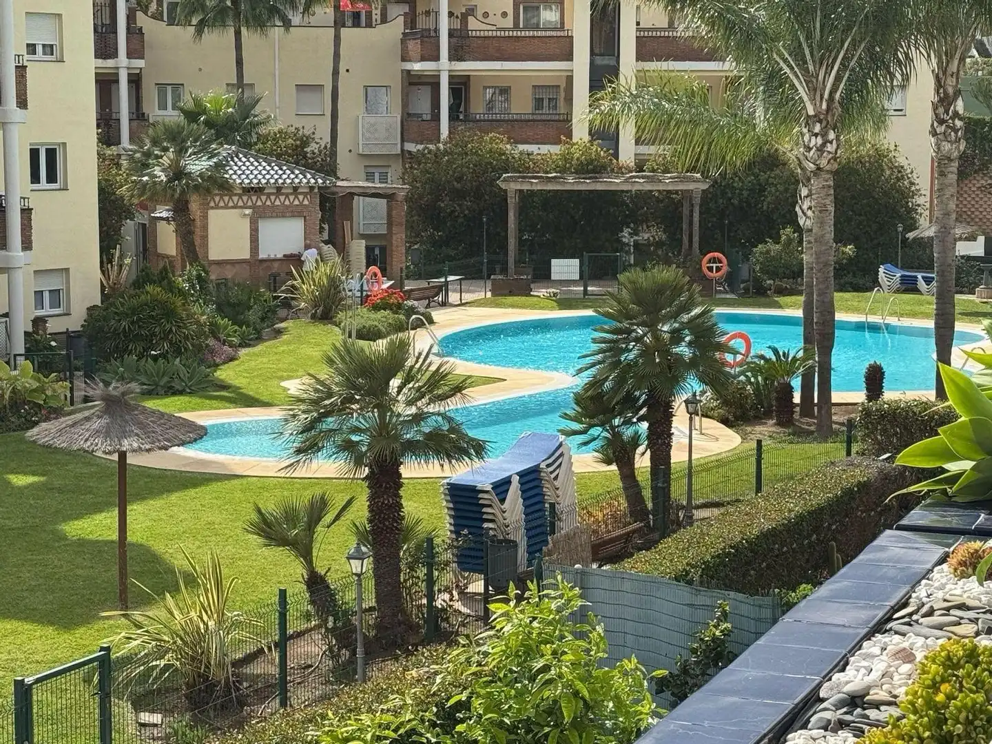 Piscina de Apartamento de alquiler en Mijas con Aire acondicionado, Terraza y Amueblado