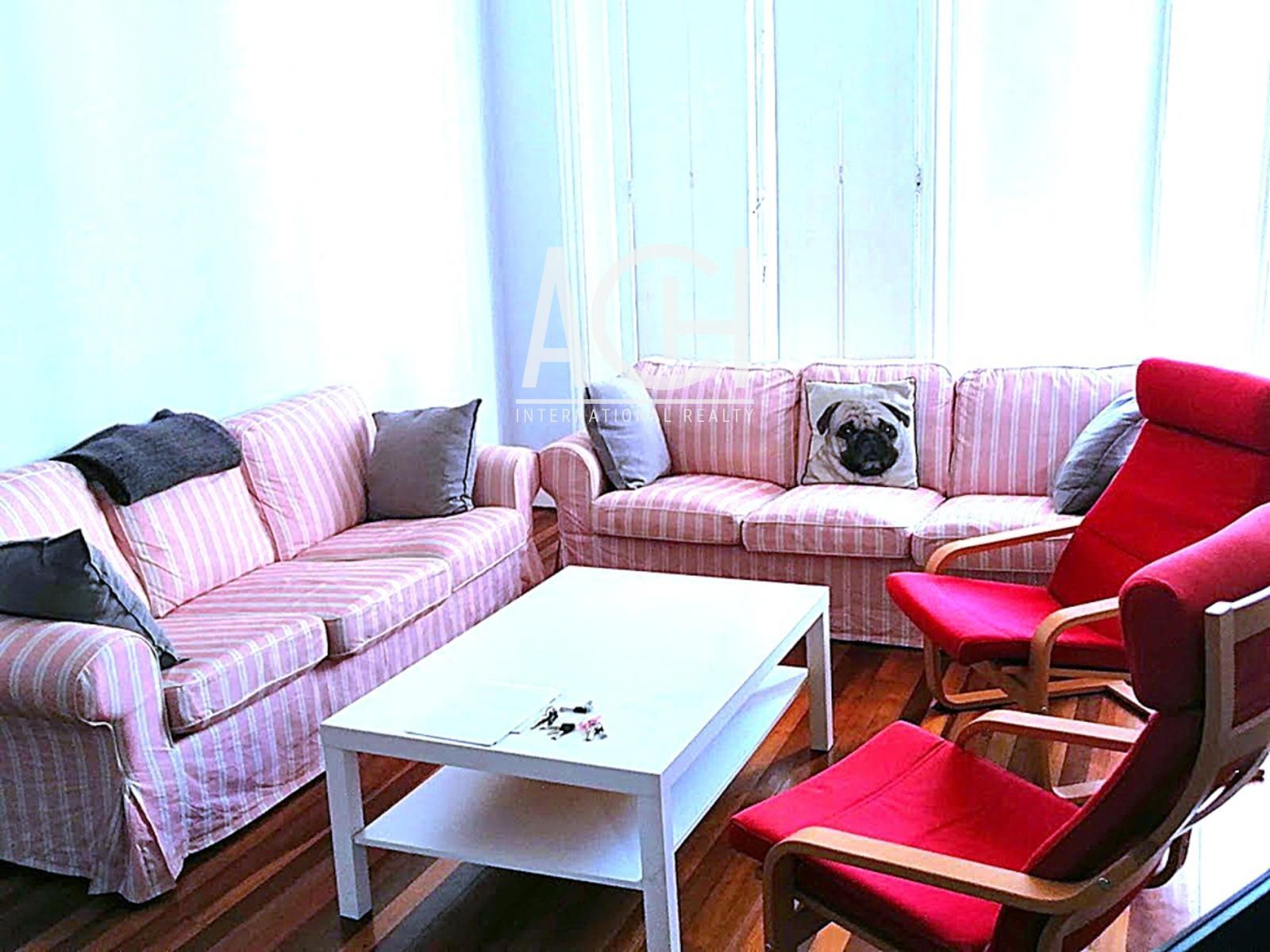Sala de estar de Piso de alquiler en Bilbao  con Calefacción, Parquet y Amueblado