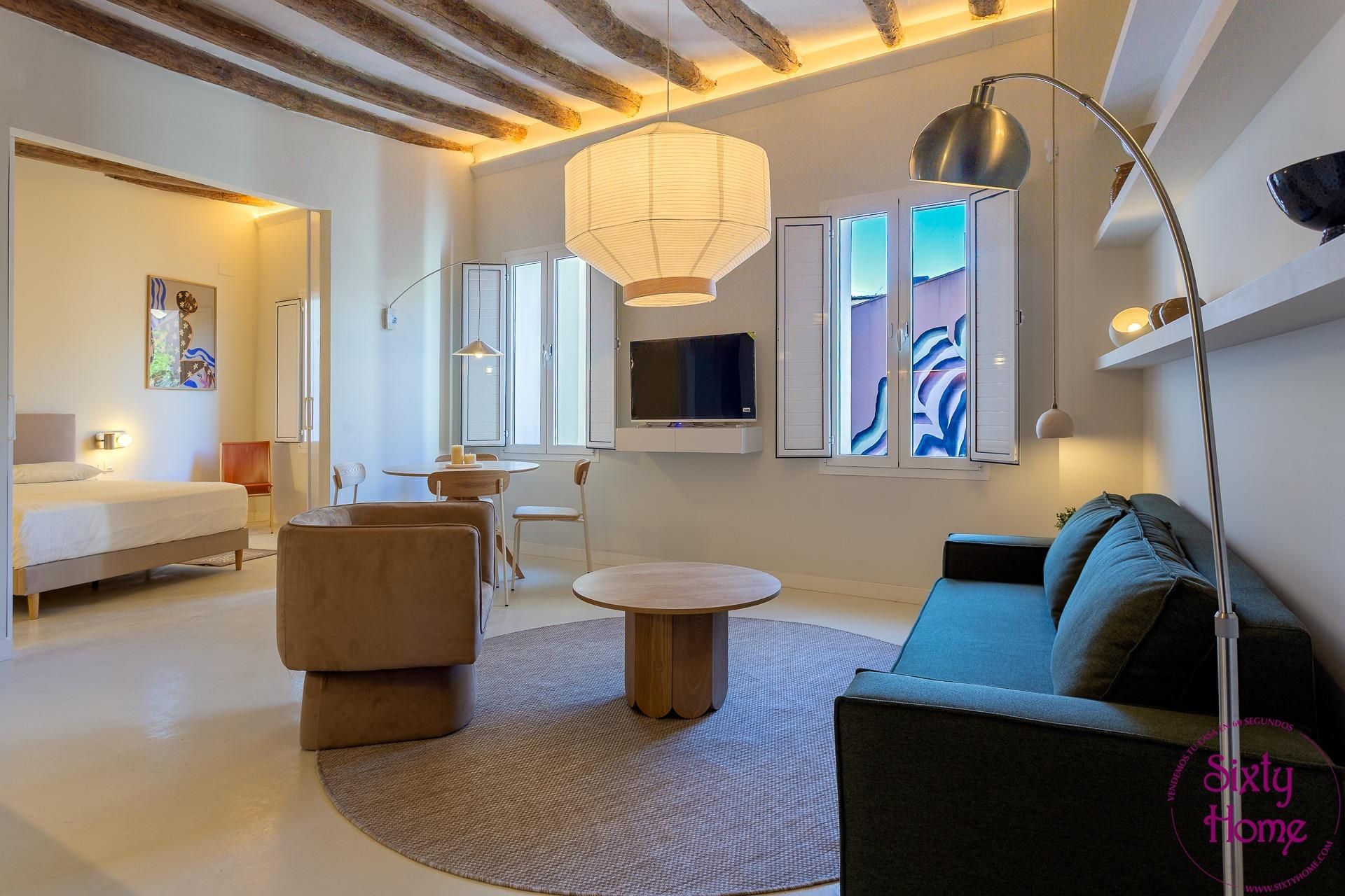 Living room of Apartment for sale in  Zaragoza Capital  with Alarm