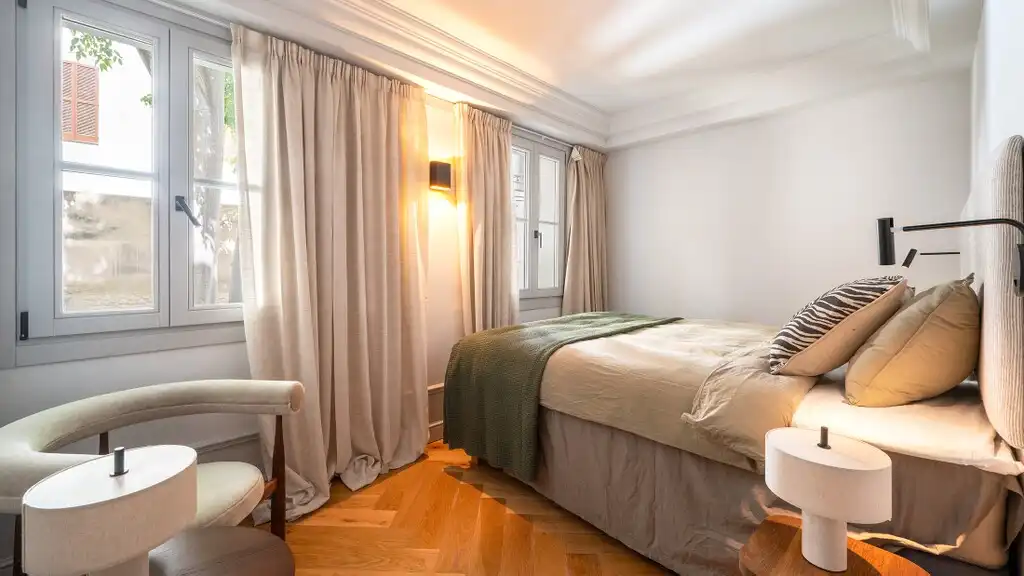 Schlafzimmer von Einfamilien-Reihenhaus zum Verkauf in  Palma de Mallorca mit Klimaanlage, Heizung und Terrasse