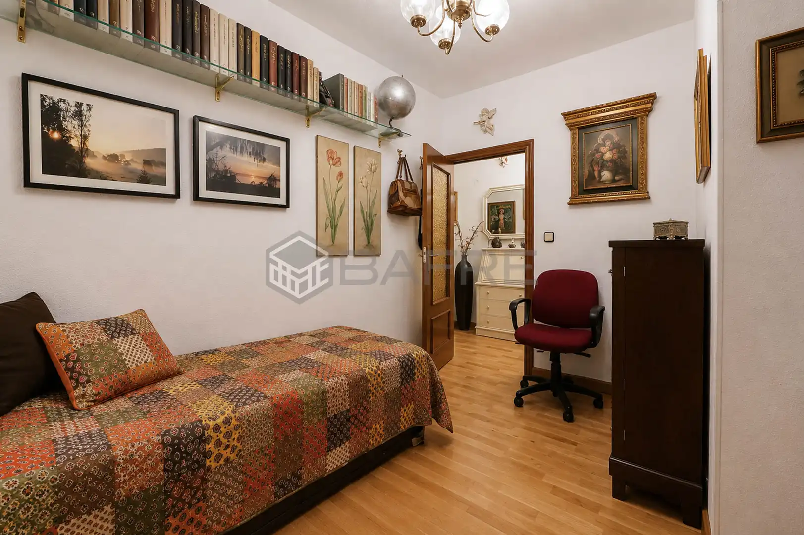 Bedroom of Flat for sale in Madrid  with Air Conditioner, Parquet flooring and Terrace