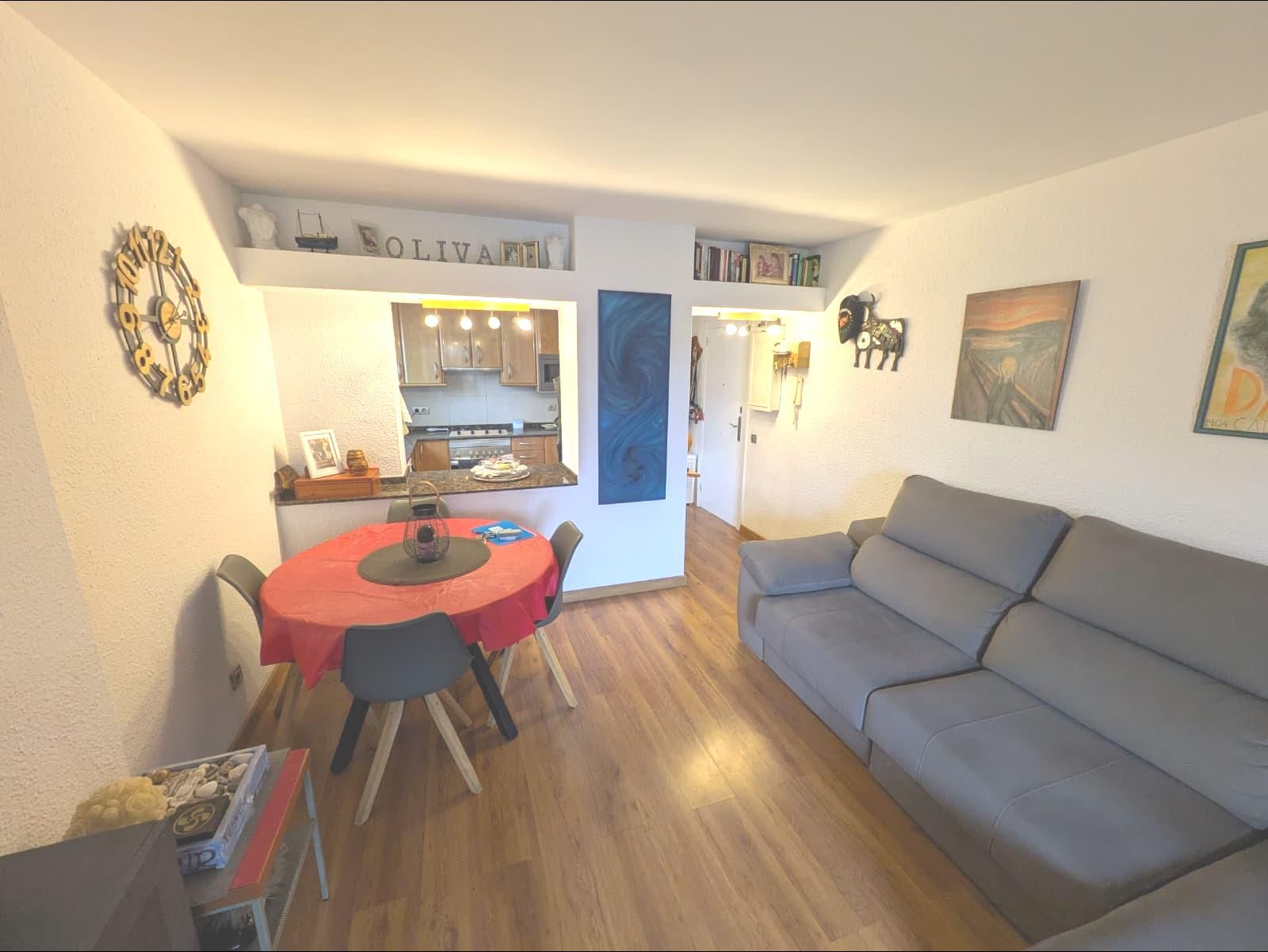 Sala d'estar de Pis en venda en Cunit amb Aire condicionat, Parquet i Terrassa