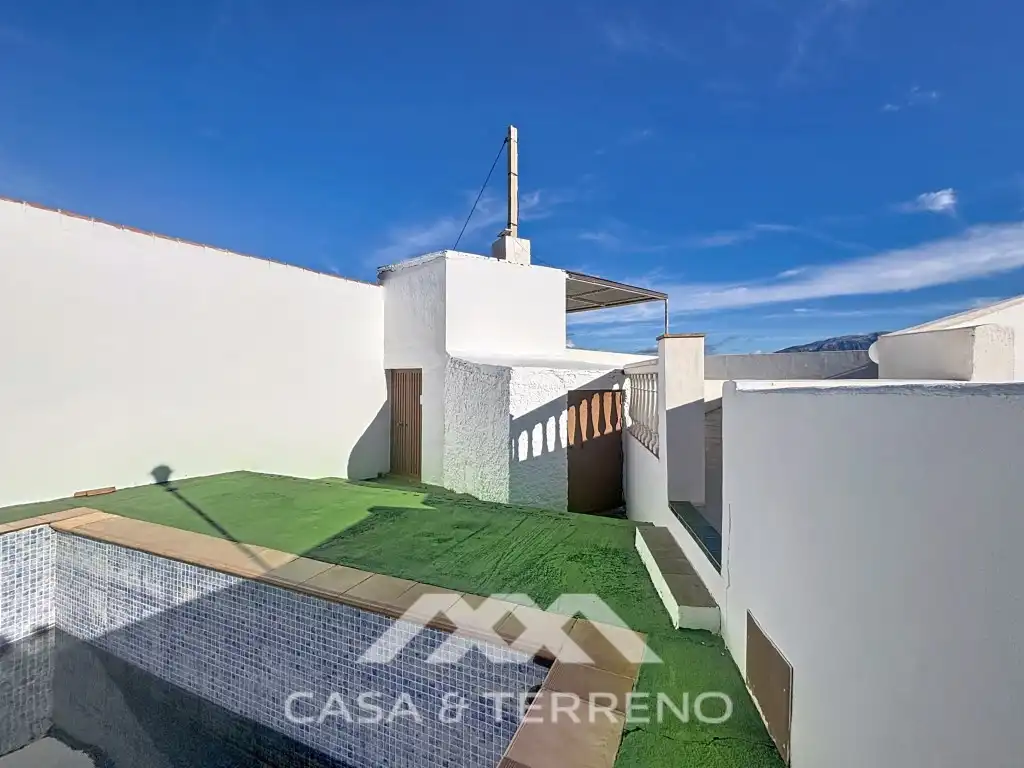 Vista exterior de Casa o chalet en venta en Macharaviaya con Aire acondicionado, Jardín privado y Terraza