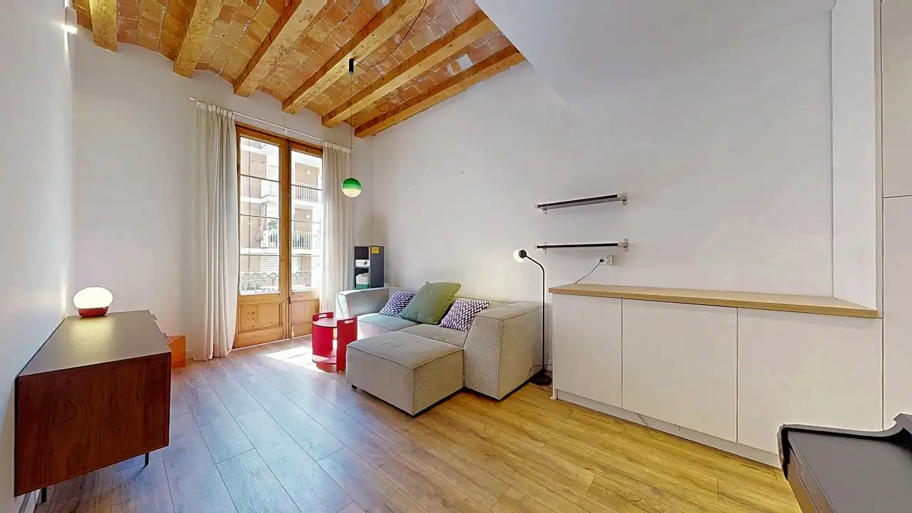 Sala de estar de Piso en venta en Barcelona con Aire acondicionado, Calefacción y Balcón