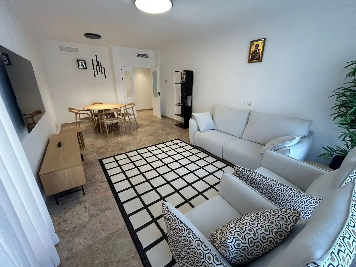 Living room of Apartments for rent in Marbella  with Air Conditioner, Terrace and Swimming Pool