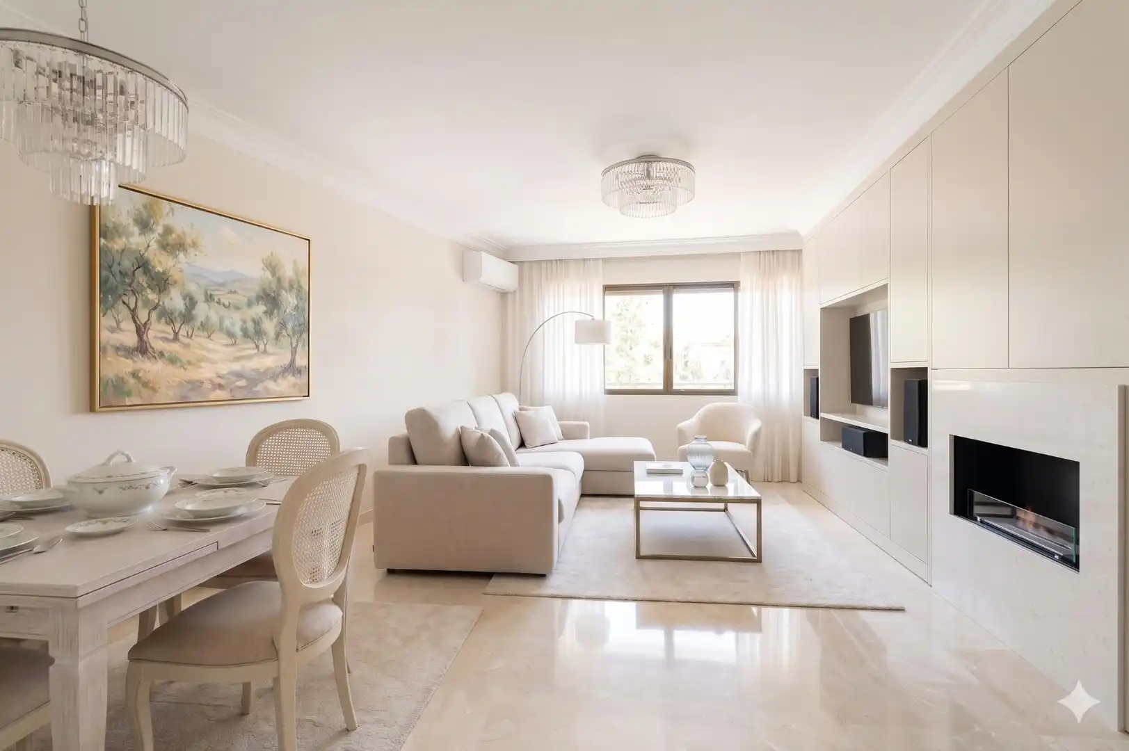 Living room of Flat for sale in Sevilla  with Air Conditioner, Heating and Community pool