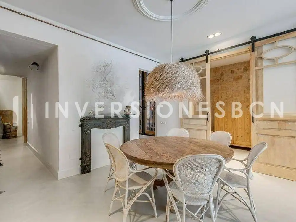 Comedor de Piso de alquiler en Barcelona con Aire acondicionado, Calefacción y Terraza