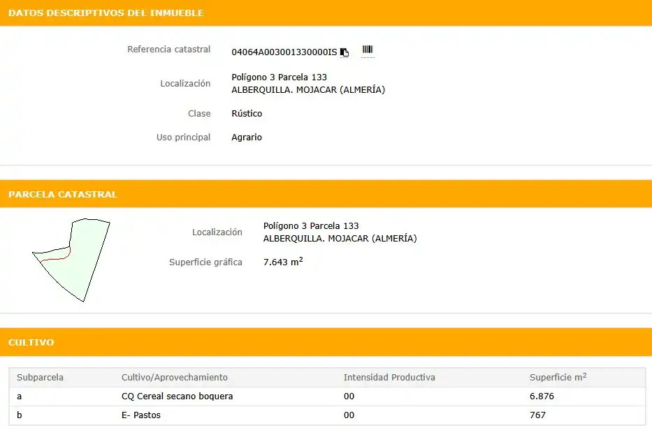 Vista exterior de Terreno en venta en Mojácar